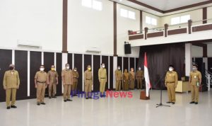 Walikota Gorontalo memimpin apel perdana 2021