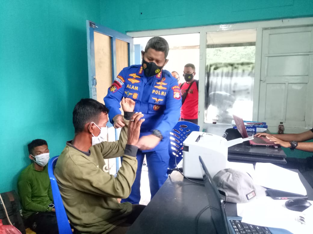 Tim Gabungan DIT Polair Polda Gorontalo Berhasil Amankan Tiga Pelaku Bom Ikan
